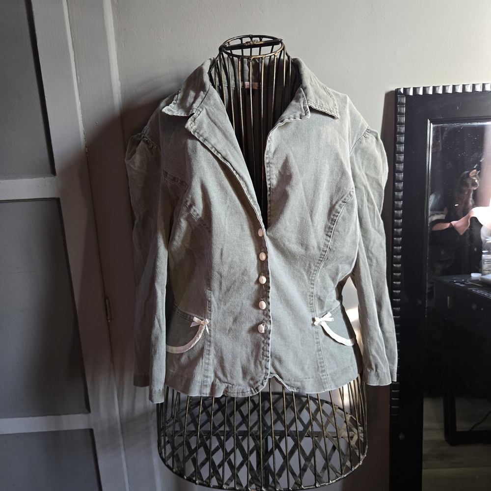 Women's Light Gray Denim Jacket